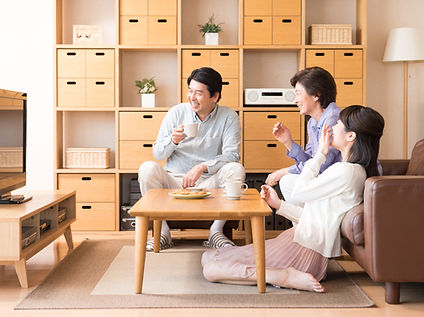 家族団欒リビング建材