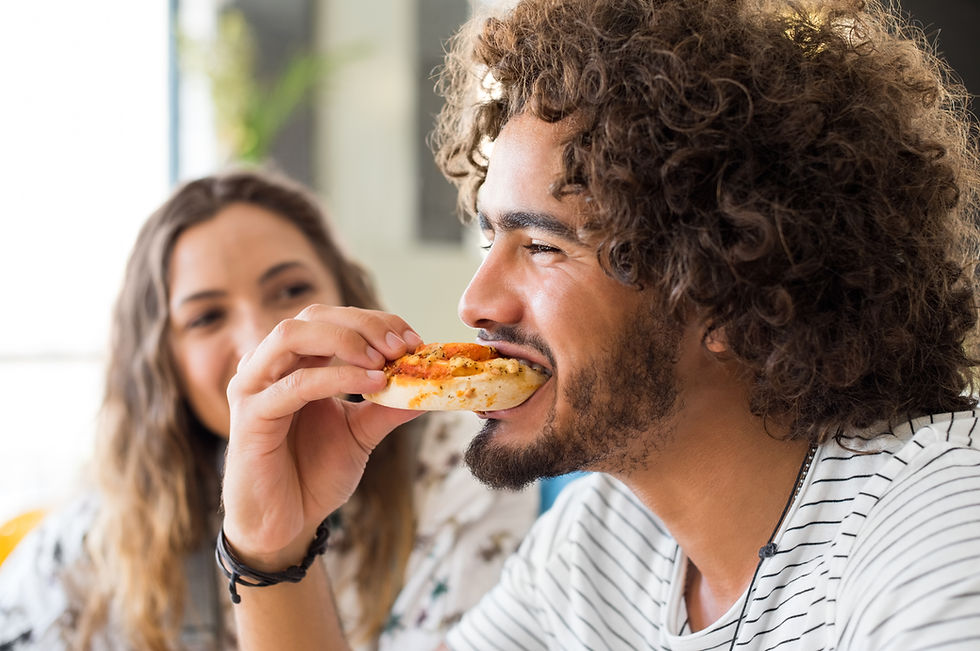 Eating Pizza