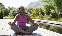 Meditating by the Pool