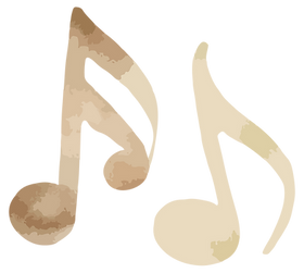 Watercolor Musical Notes