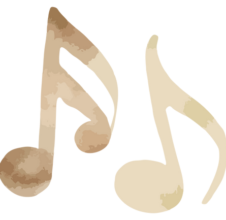Watercolor Musical Notes