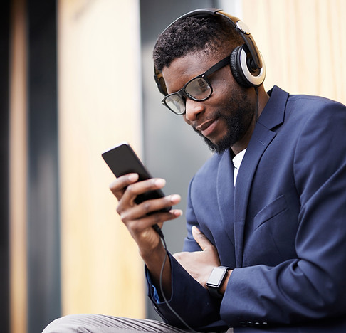 Man Using Smartphone