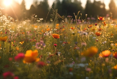 Sunlit Wildflower Meadow