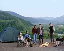 Camping Group Gathering