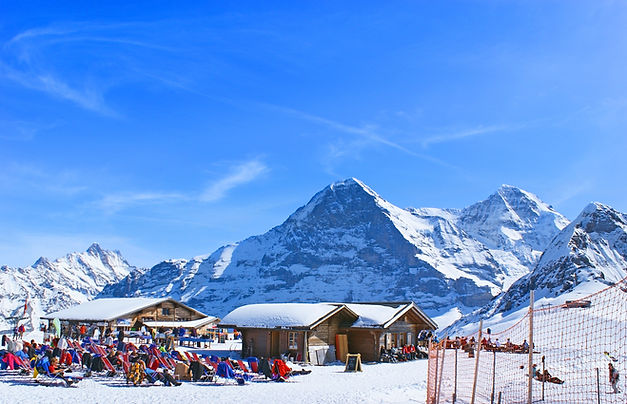 Restaurant de ski en hiver