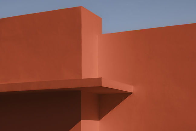 Geometric Red Architecture