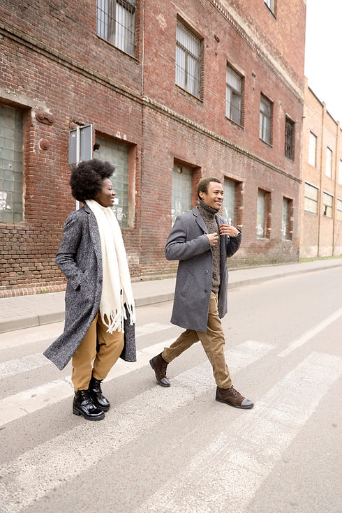 Couple Crossing Street