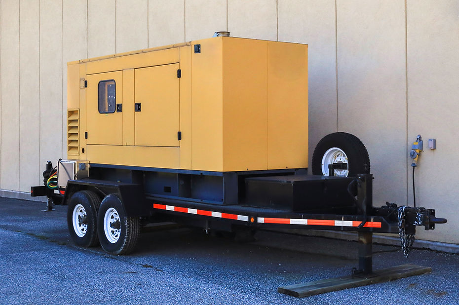 Emergency backup Electric Generator on a moveable trailer
