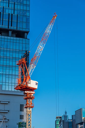 Crane in city