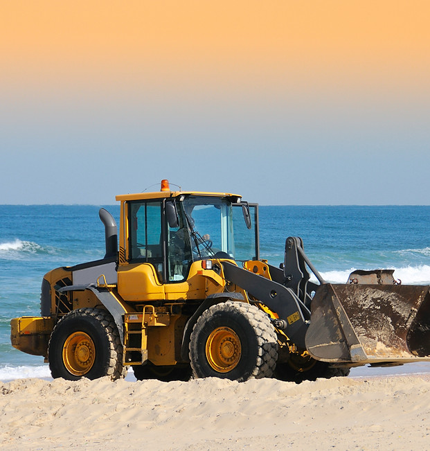 Bulldozer on the Beach