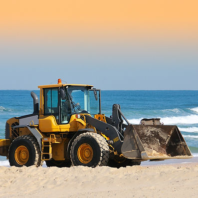 Bulldozer on the Beach