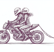 動くバイク乗り