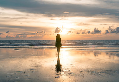 Bild eines abendlichen Spaziergangs