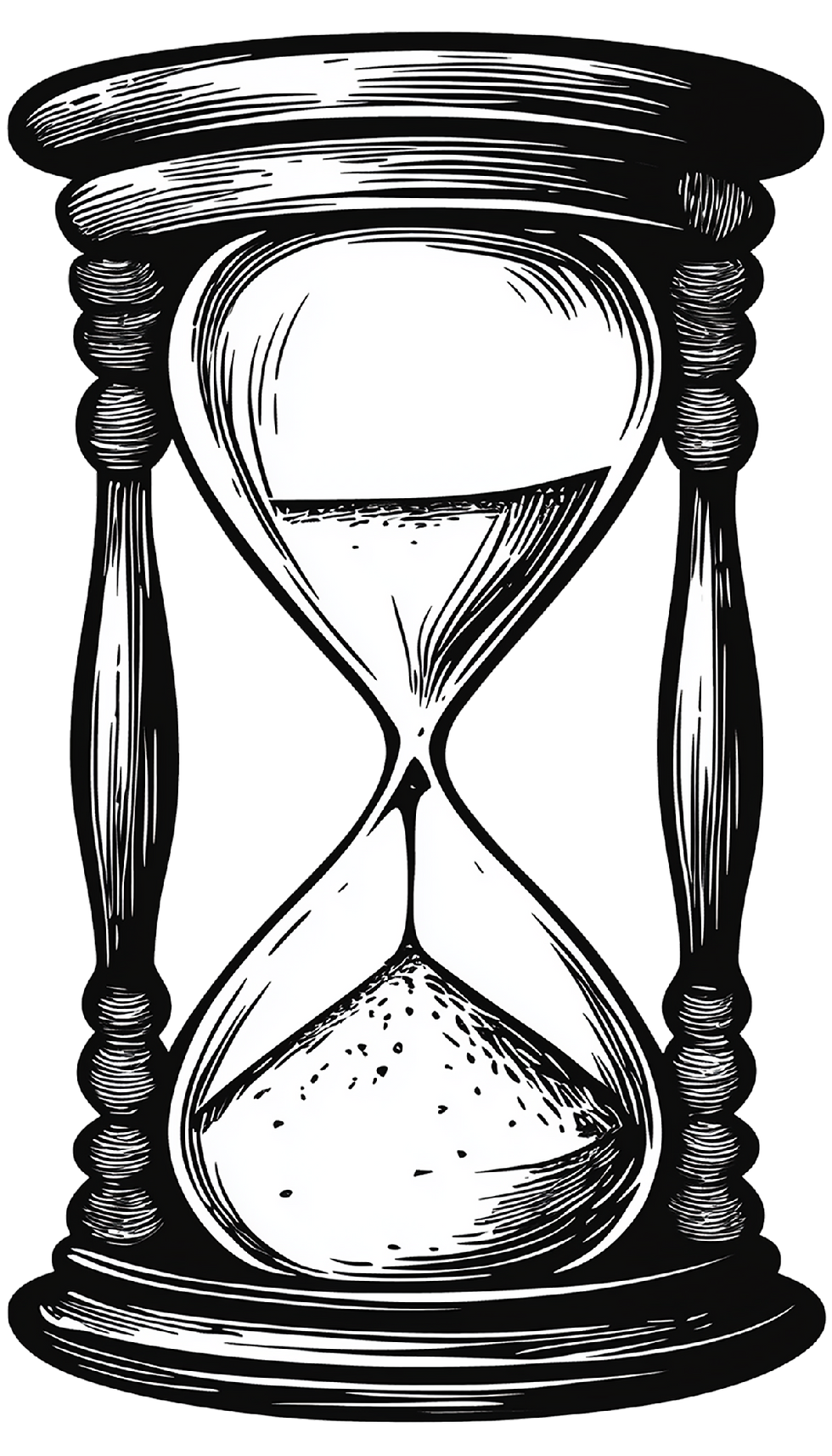 Vintage Hourglass Illustration