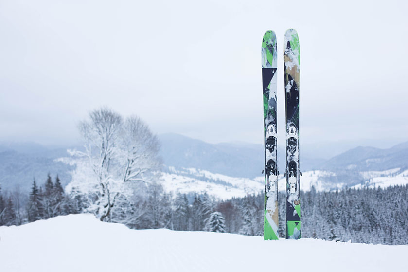 Skis in Snow