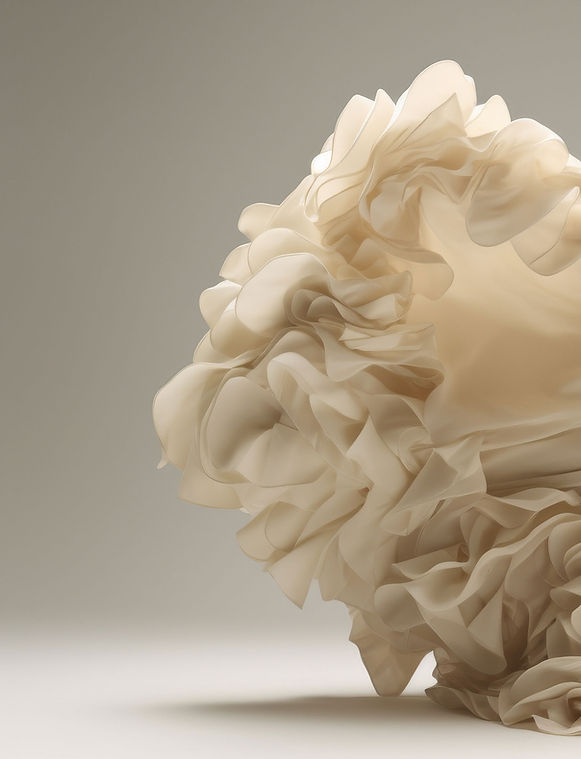 Flowing Beige Fabric