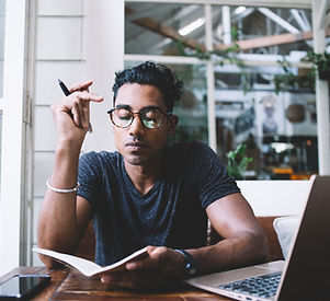 A Young Man with a Notebook