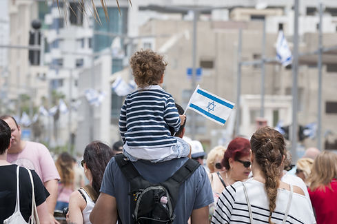 Enfant tenant un drapeau