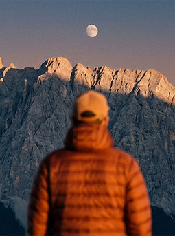 Man looking at moon
