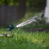 Lawn Sprinkler in Action