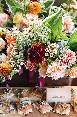 Flowers and Appetizers