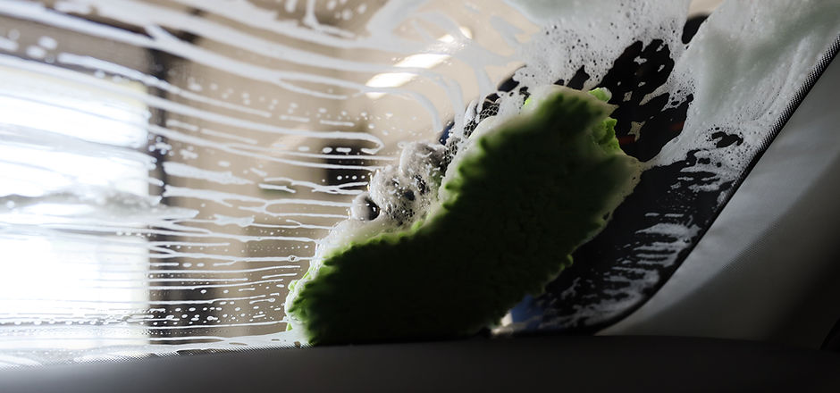 Cleaning Car Window