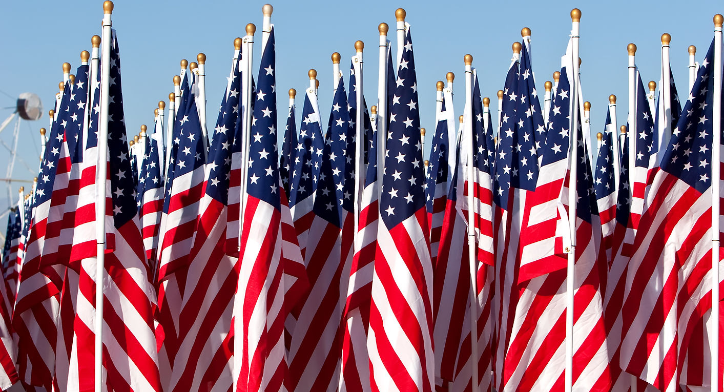 American Flags Display