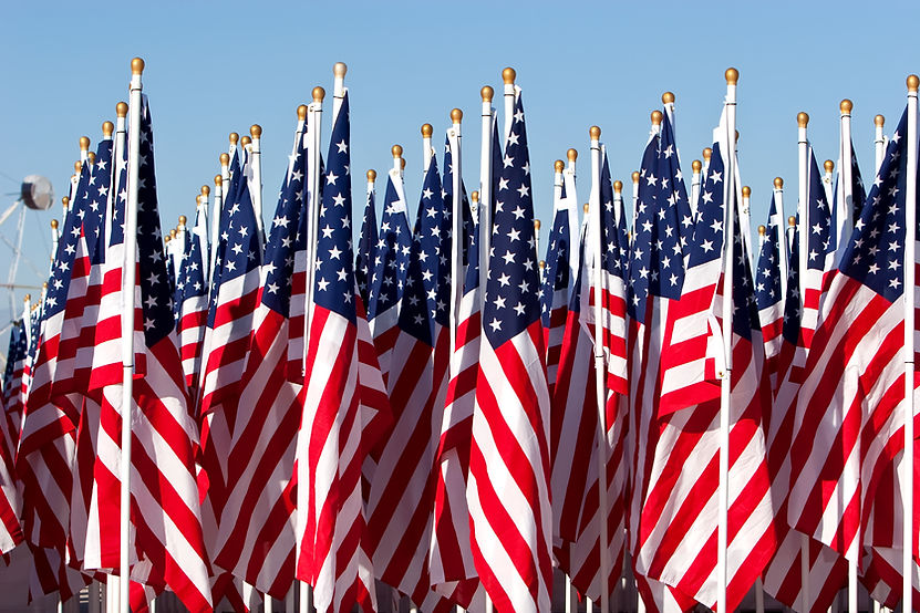 American Flags Display