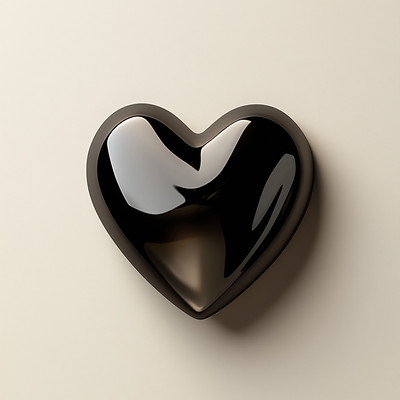 Black Heart Sculpture