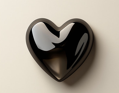 Black Heart Shape