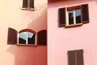 Pink Building Windows