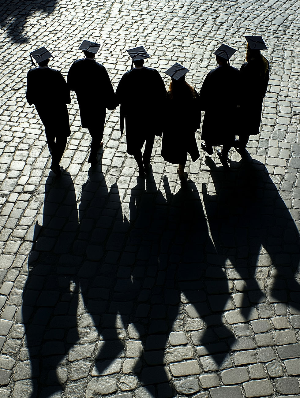 Graduates Walking Together