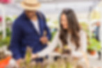 Couple Buying Asparagus