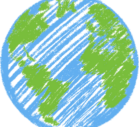 Ilustração de terra rabiscada