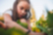 Girl Gardening Outdoors