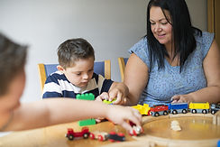 Playing with Toy Train