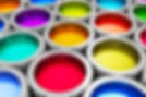 Selection of open paint cans