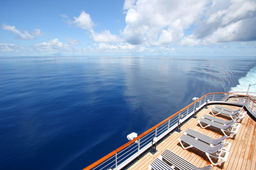 View of the sea from a cruise ship deck