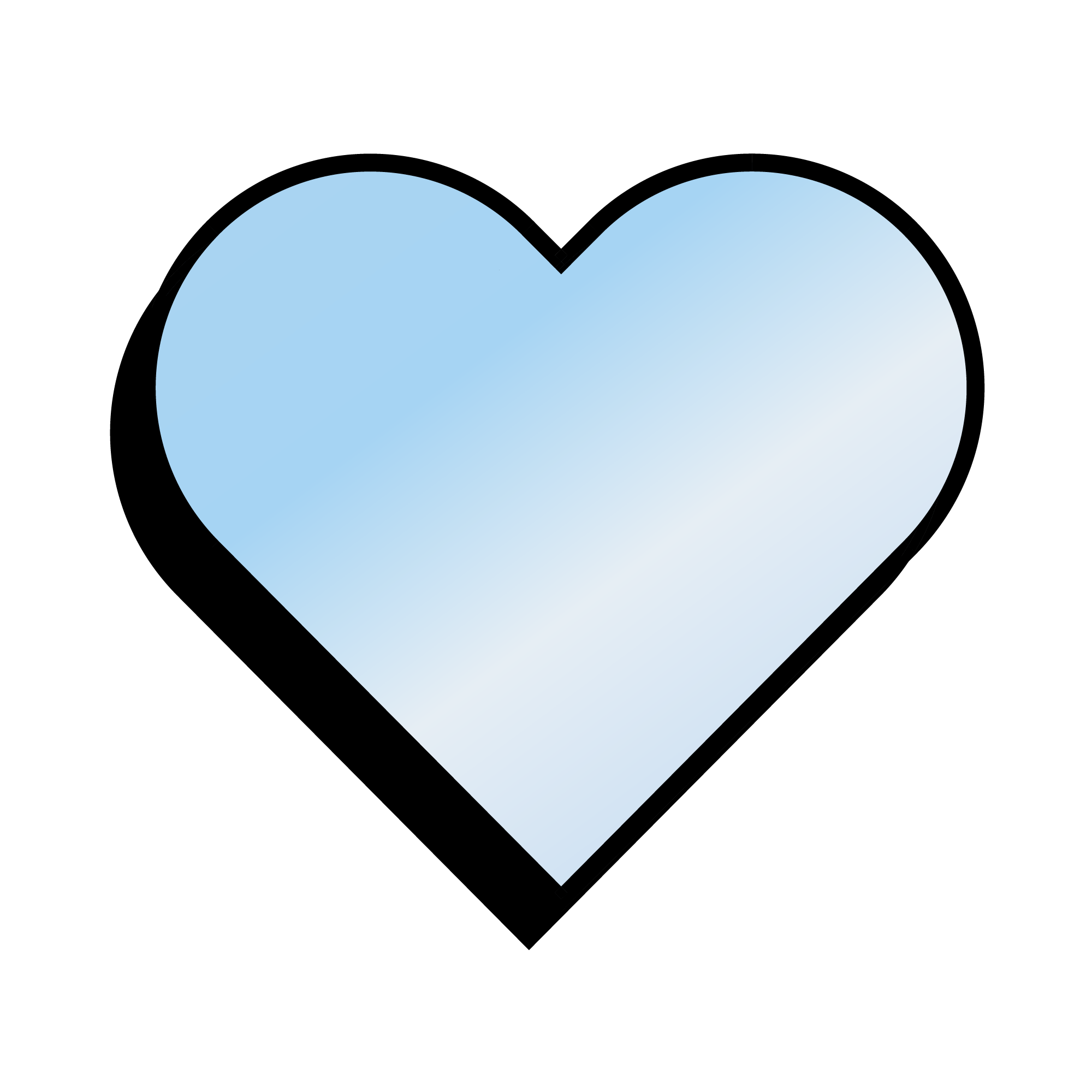Blue Gradient Heart