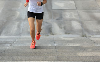 Woman running training
