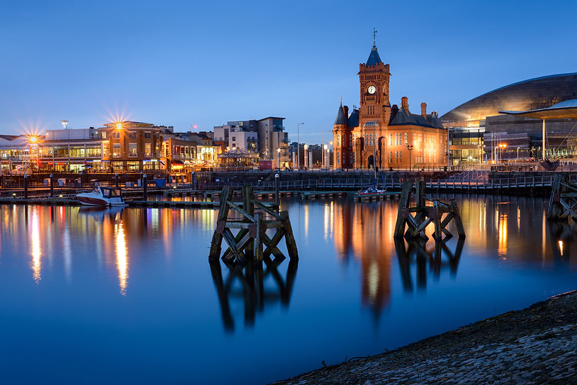 Cardiff bay at blue hour