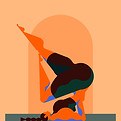 Abstract Yoga Pose Illustration