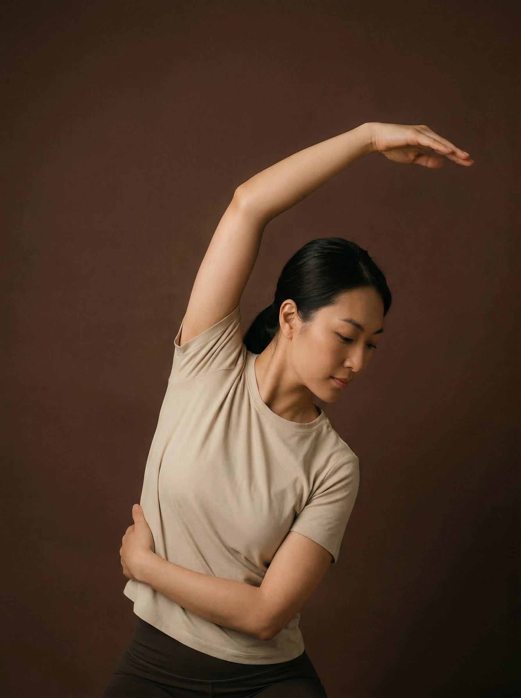 Tactile surface of soft linen fabric with gentle shadows