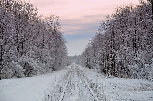 Snowy Railway Scene