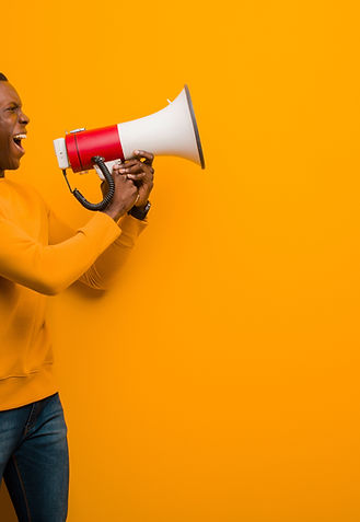 Man Holding Megaphone