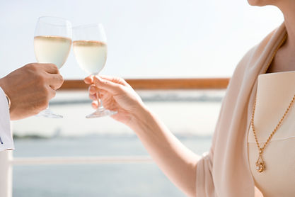 cruise ship on island