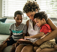 Family Using a Tablet