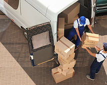 Movers Unloading Van