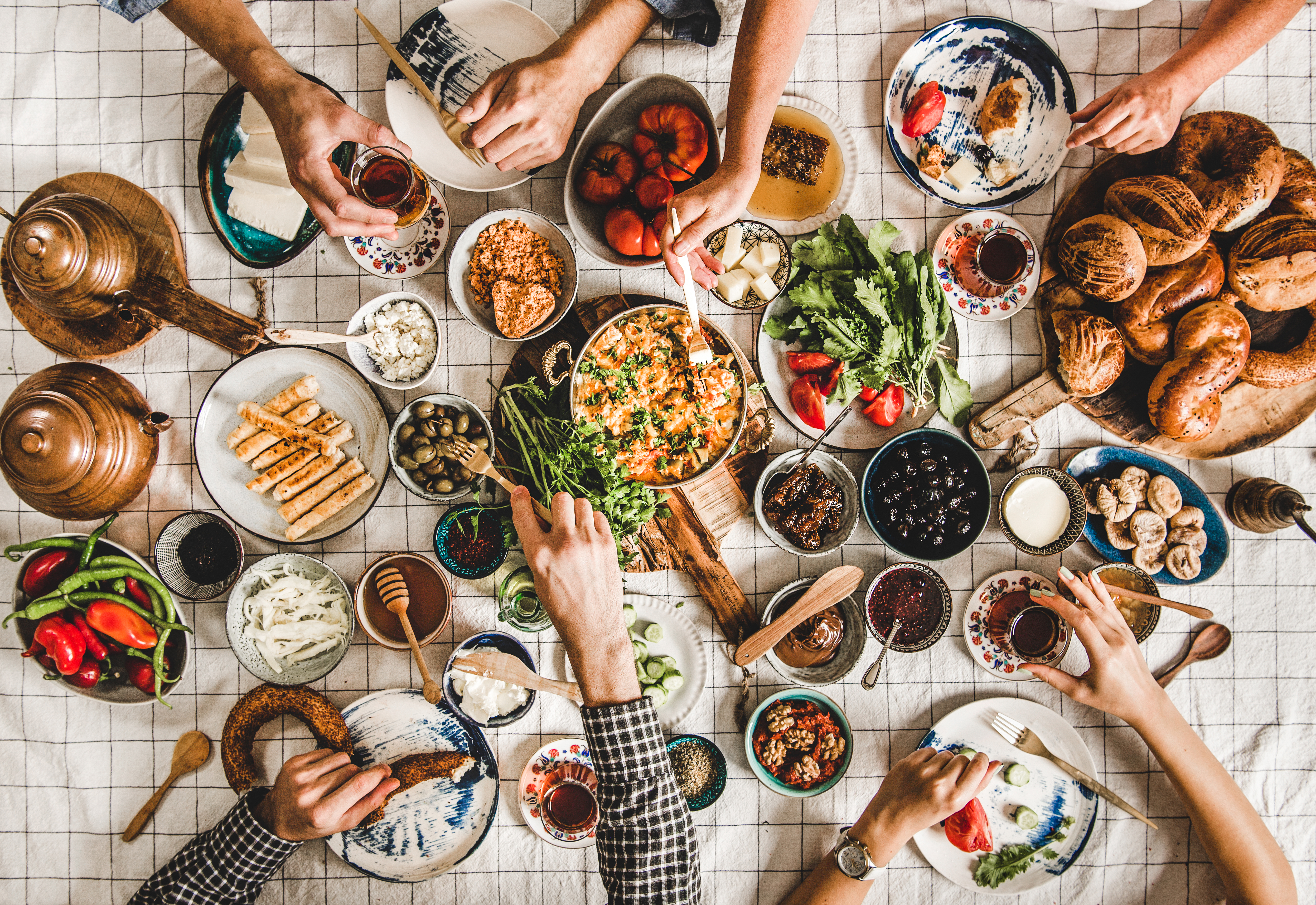 Arranged Food and Objects
