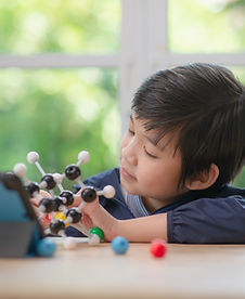 Kid Playing with Element Mockup
